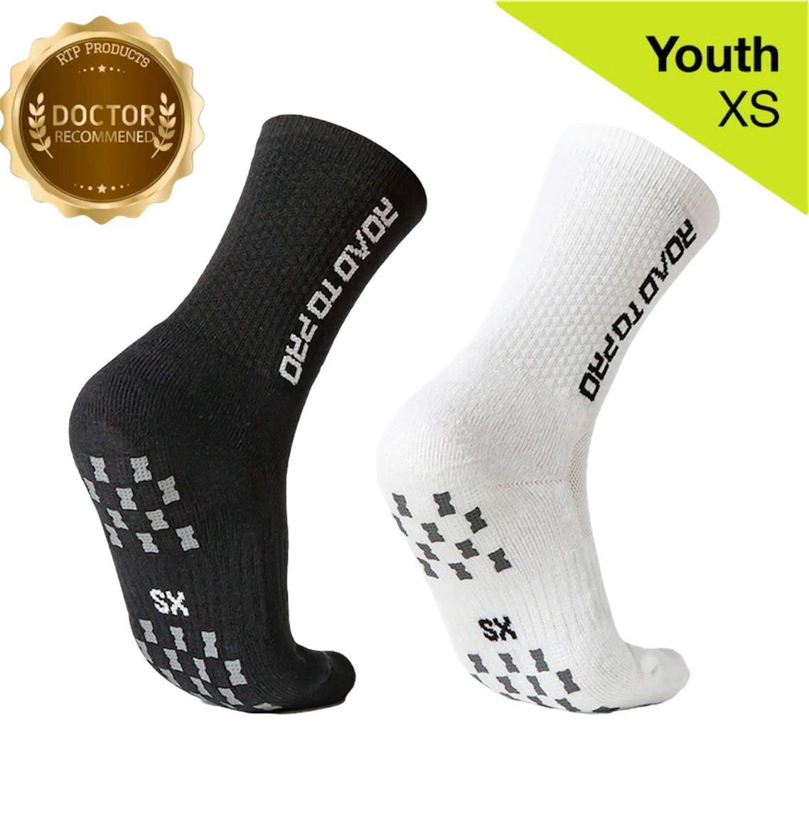 NEW! YOUTH/XS ULTRAGRIP V2 Dual sided Non-slip Technology Socks